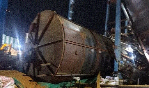 DDS tank collapses at ethanol plant