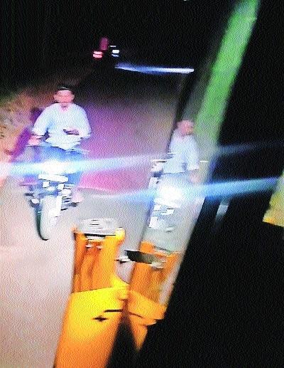 The video grab filmed by the Naib Tehsilder 