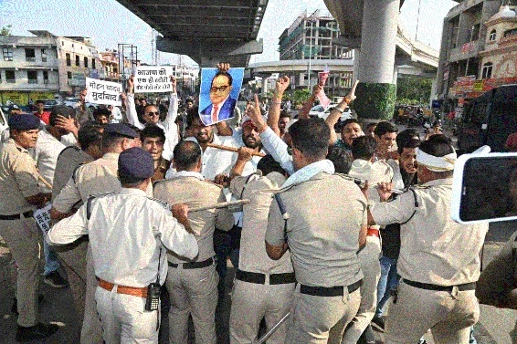 NSUI stages protest against rejection 