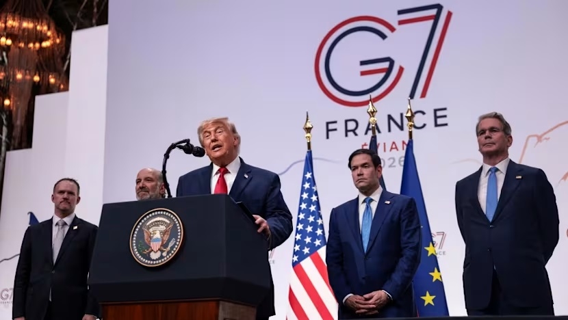 Im the boss Trump jokes at G7