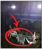 Passenger train narrowly