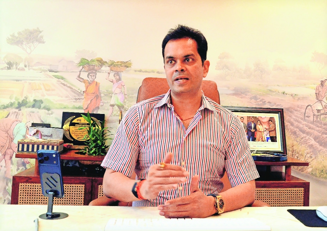 Bharat Rangers owner Rohit Agrawal speaks during an interaction