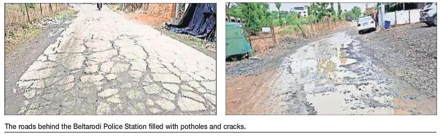 Roads in Beltarodi a proverbial death trap in the making
