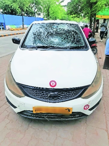 Seven cabs vandalised during strike against app-based bike taxi operations