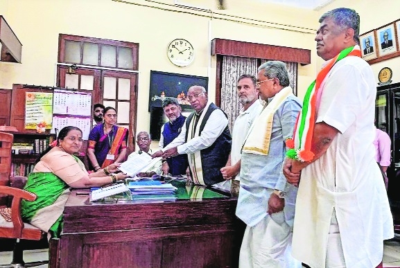 AICC chief Kharge files nomina