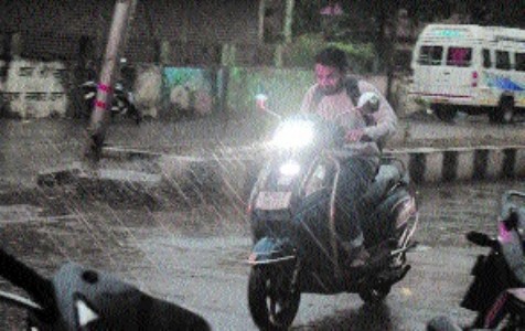 High-velocity winds, storm batter State; relief from heat as mercury plummets
