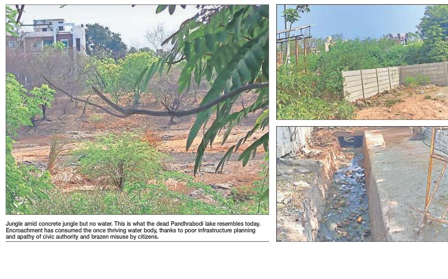 Pandhrabodi lake A pondof encroachmentapathy 