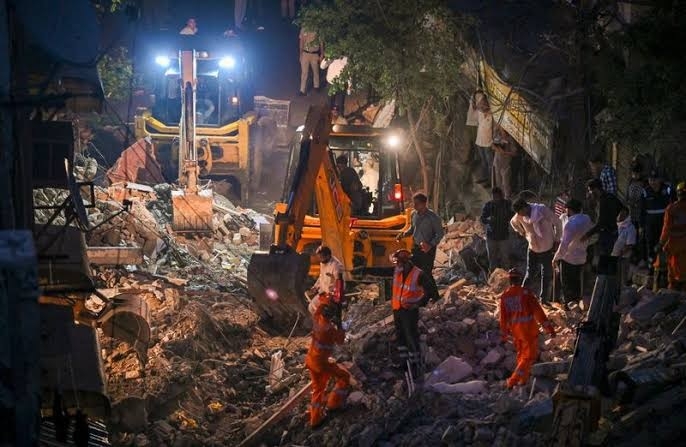 Rescue personnel carry out operations 