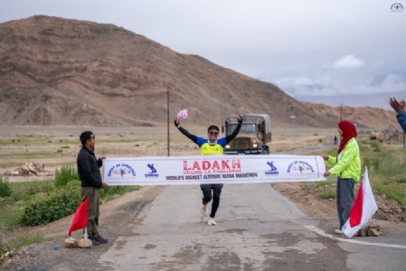 Army Major tops world’s highest ultra marathon at Umling La in Ladakh
