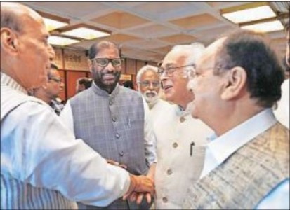 Oppn stages ‘symbolic’ short-term walk out fromall-party meet to signal stormy Monsoon Session