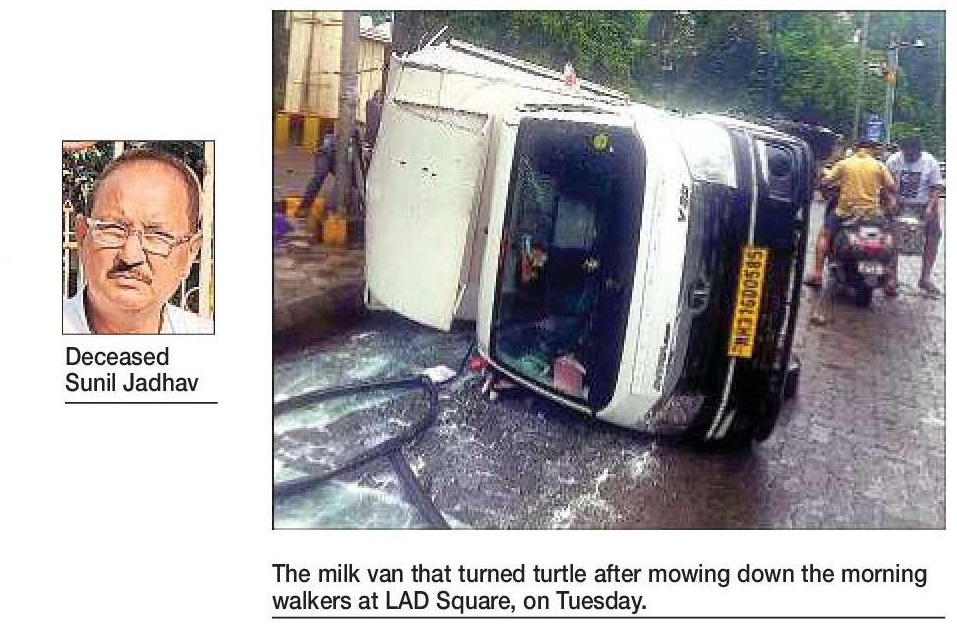 Man killed as milk van ploughs 