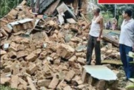 Massive cave-ins, deep craters,water logging across Bilaspur