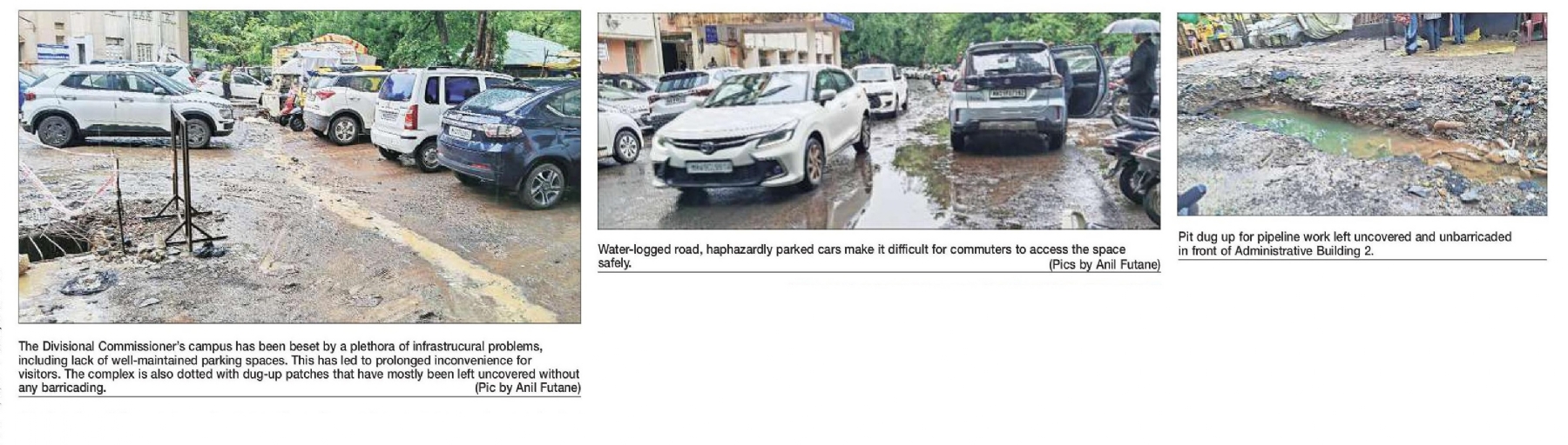 Parking chaos muddy roads expose poor 