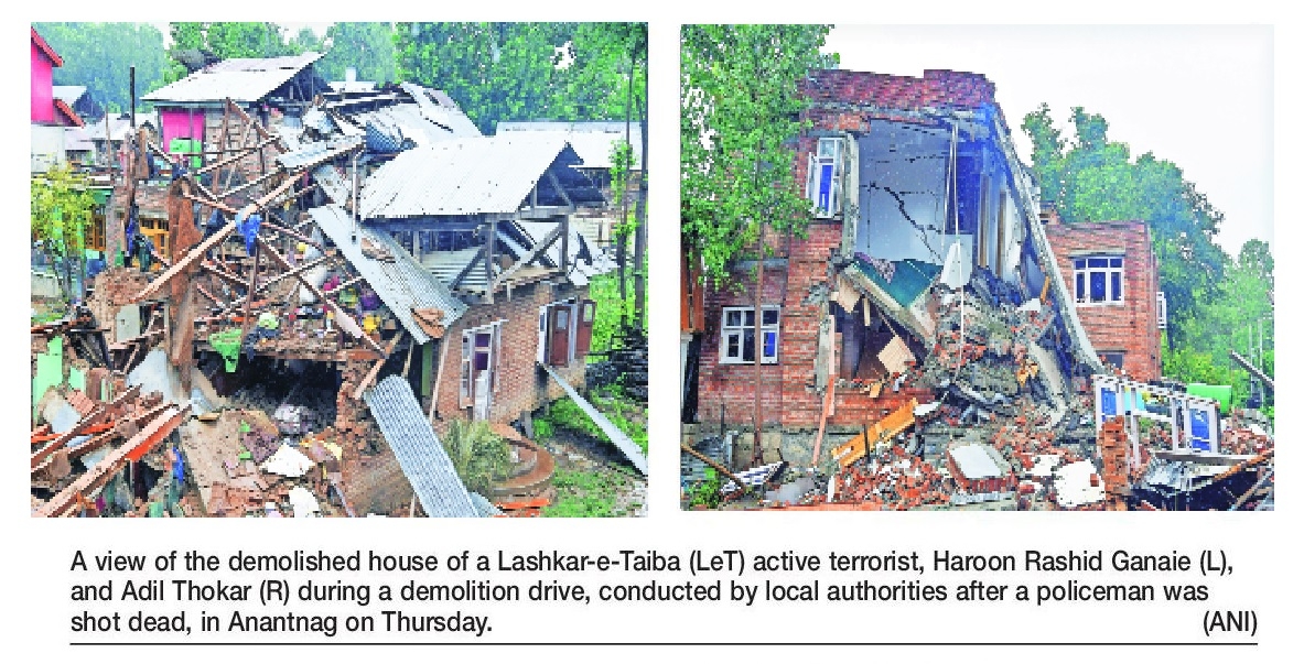 Houses of 2 LeT terrorists demolished in JK