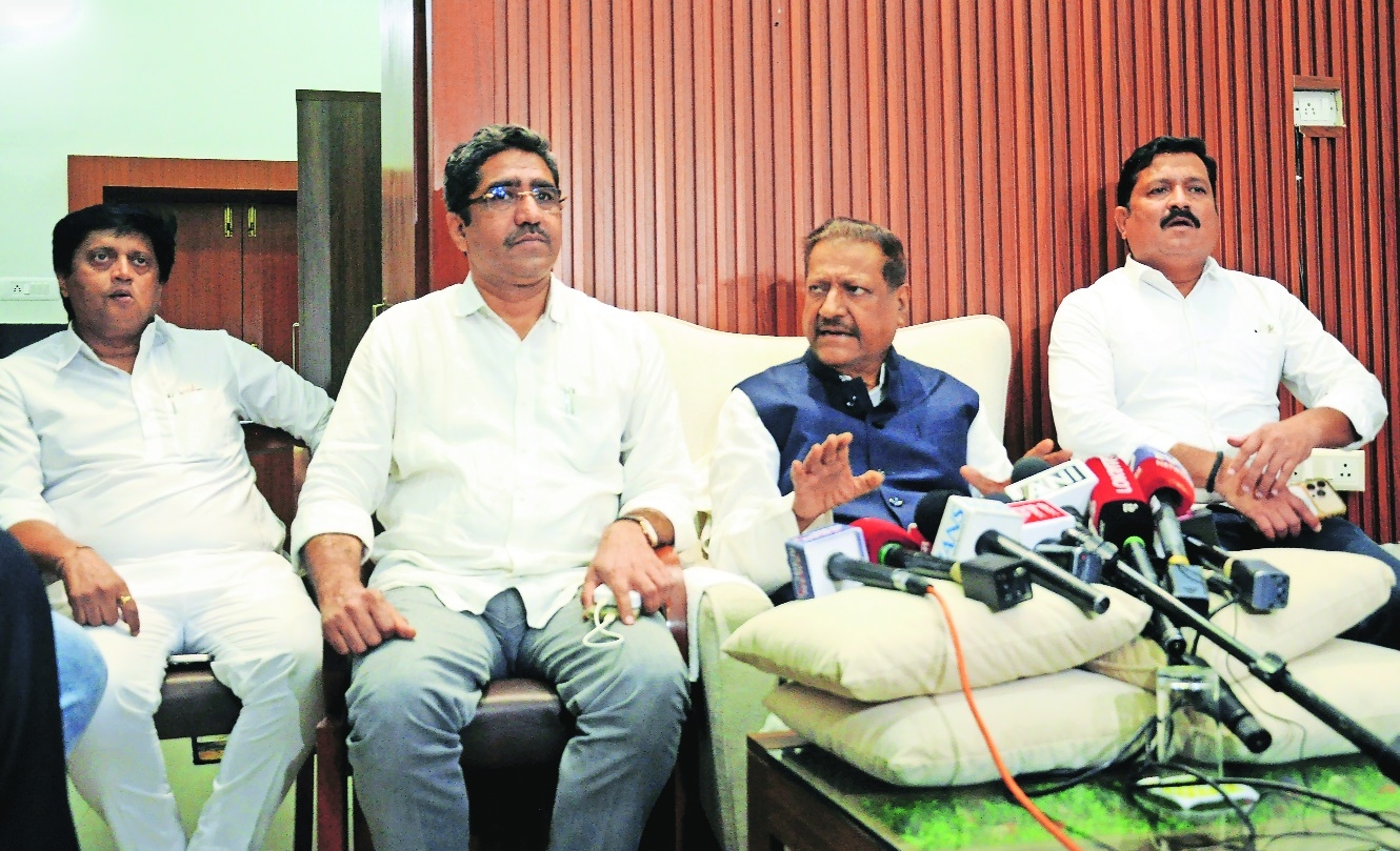 Former Chief Minister of Maharashtra Prithviraj Chavan addressing the media on Monday