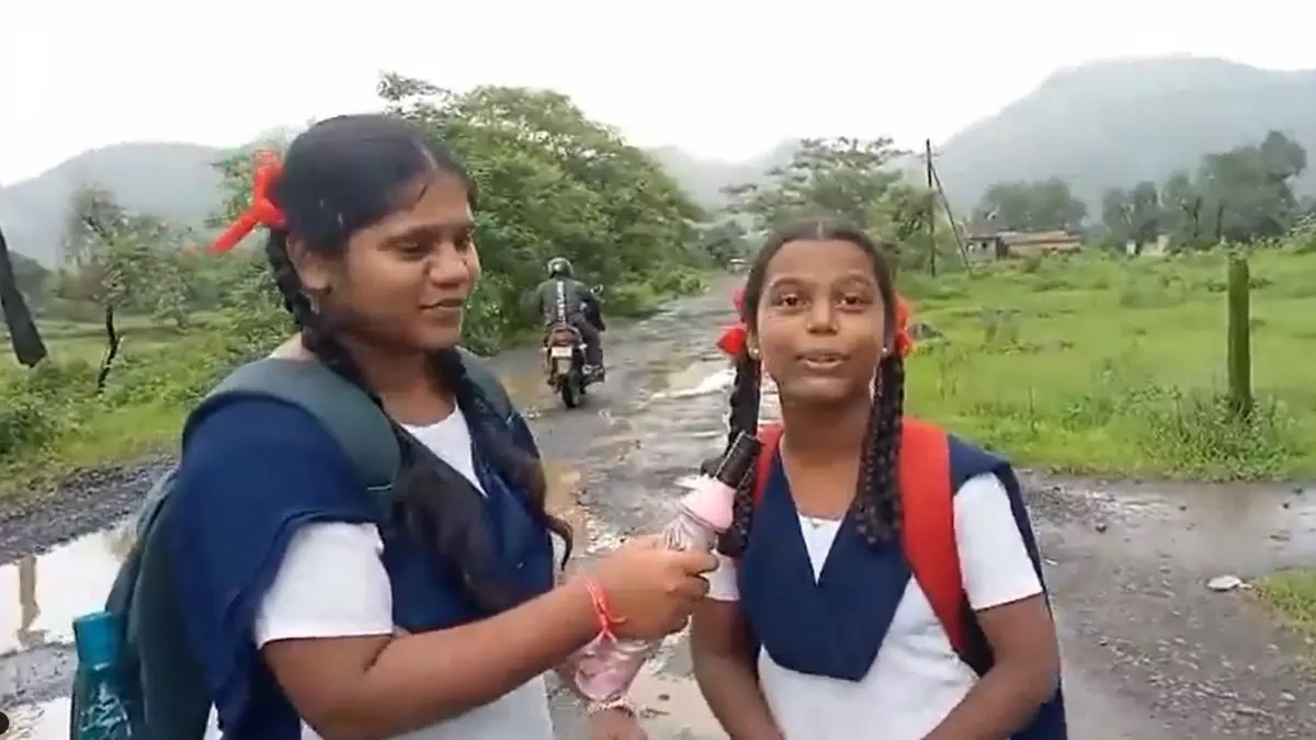 Pothole-filled road gets makeover after viral video by schoolgirls
