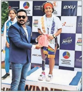City’s Shashruti clinchesnatl para triathlon gold