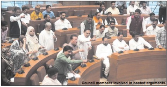 BMC Council meet turns stormy