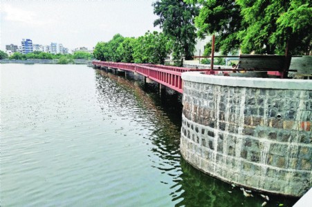 Beautification or encroachment on lake?