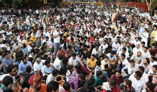 ‘No permission for reservation protest at Jantar Mantar.'