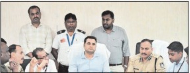 Collectors review prepsfor Rajnath Singh’s visit