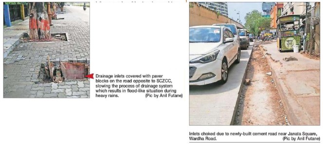 New cement roads block stormwater drains, trigger water-logging in city