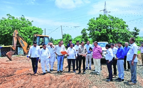 MLA Thakur reviews work of 132 KV substation
