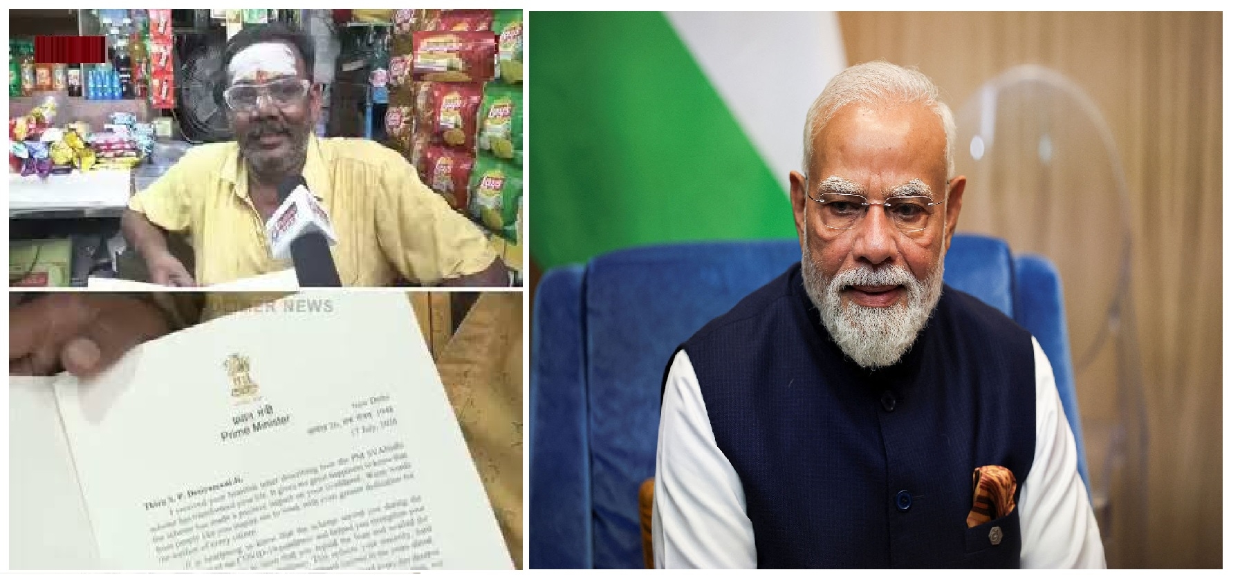 Madurai shopkeeper gets letter from pm