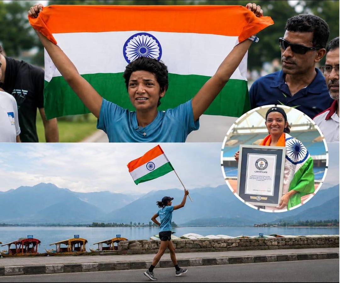 Run from Kanyakumari to Kashmir Sufiya Sufi completes