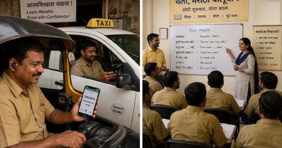 Over 1 lakh taxi drivers in Mah complete Marathi proficiency course