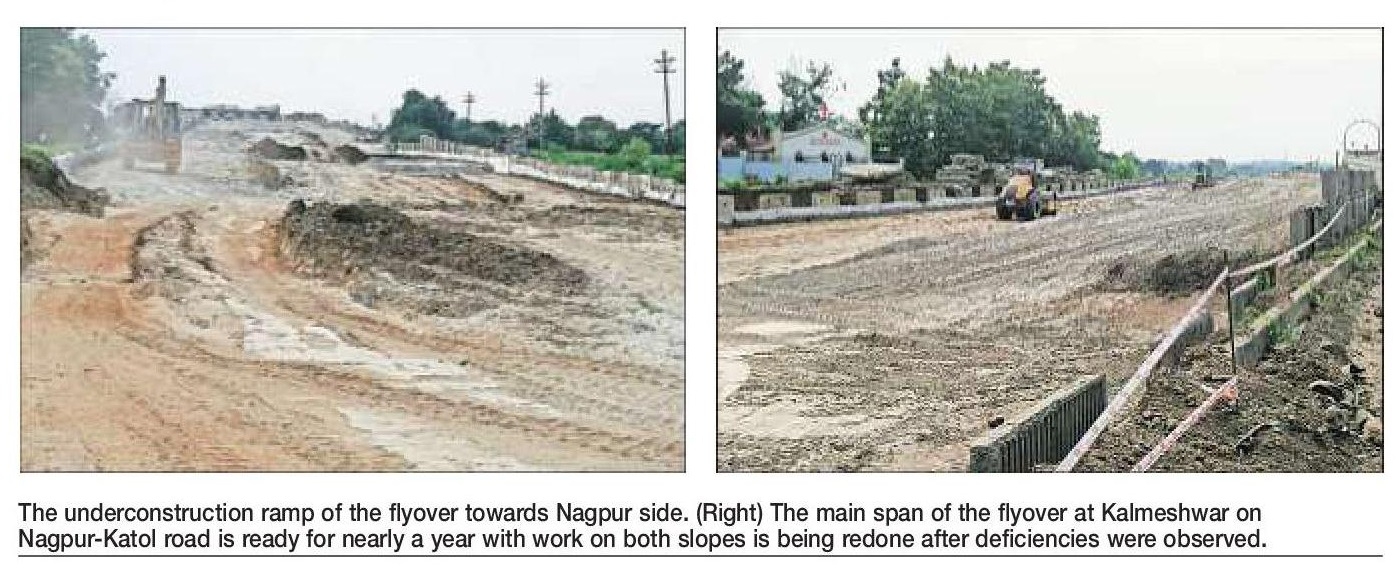 Kalmeshwar flyover construction getting