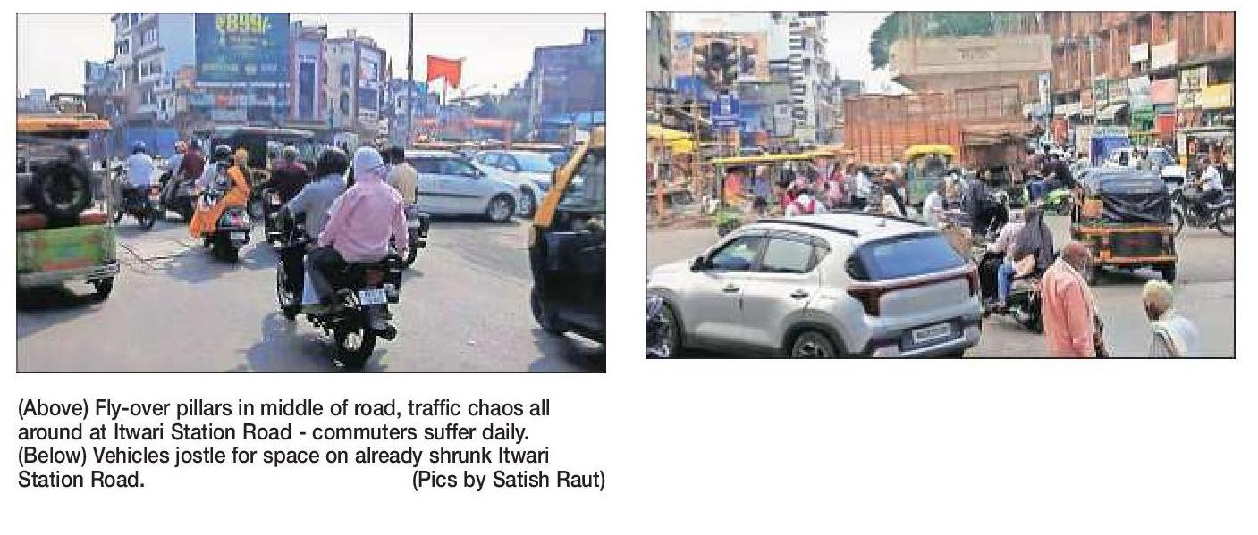 Slow paced fly-over work at Marwadi Square choking citys oldest market