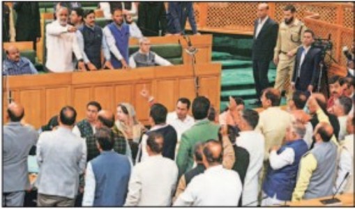 J&K Assembly passes Statehood
resolution amid protests by BJP
