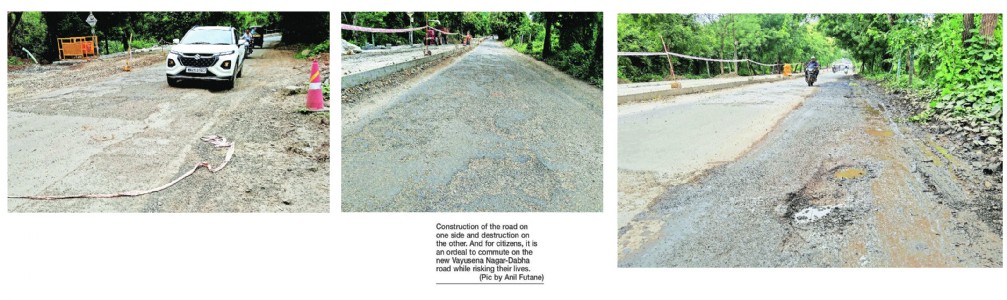 Dabha Road turns into death trap, commuters demand urgent repairs