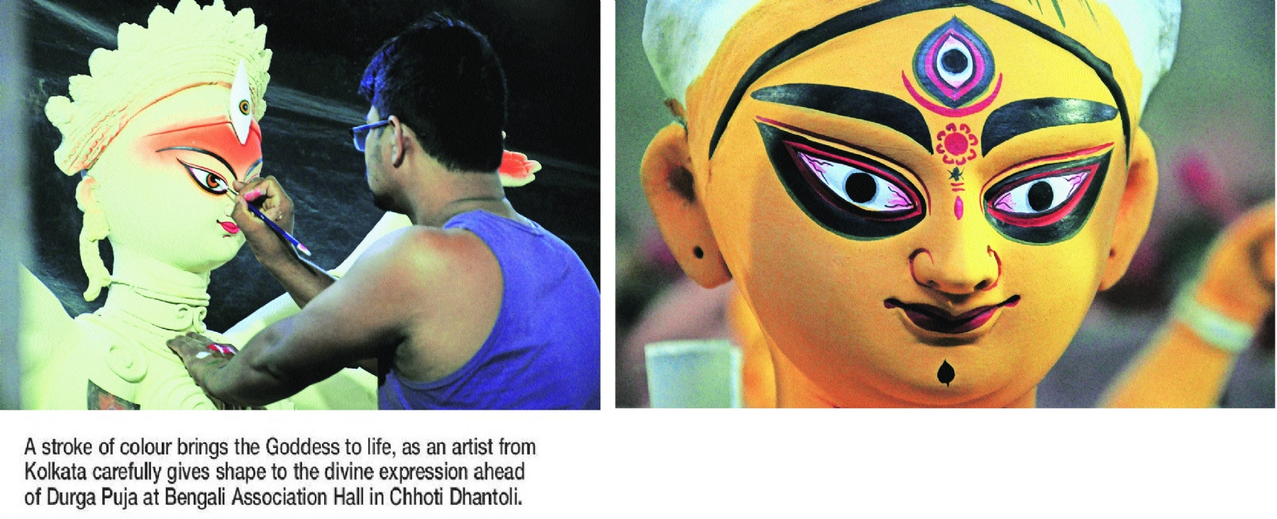 City adopting new face patterns of Maa Durga 