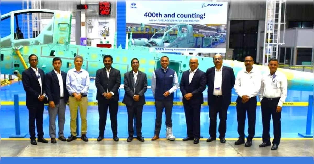 Tata Boeing Aerospace delivers 400 Made in India Apache Fuselages